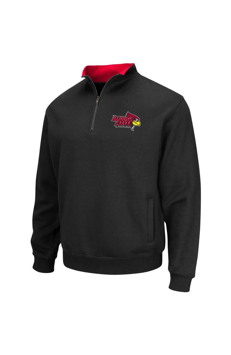 COLOSSEUM Men's Colosseum Black Illinois State Redbirds Tortugas Logo Quarter-Zip Pullover Jacket, Alternate, color, Black