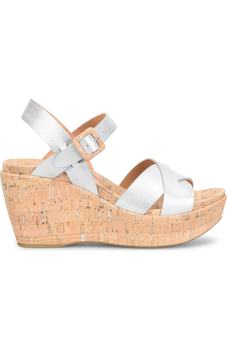 Kork-Ease<sup>®</sup> Ava 2.0 Platform Wedge Sandal, Alternate, color, Silver Metallic