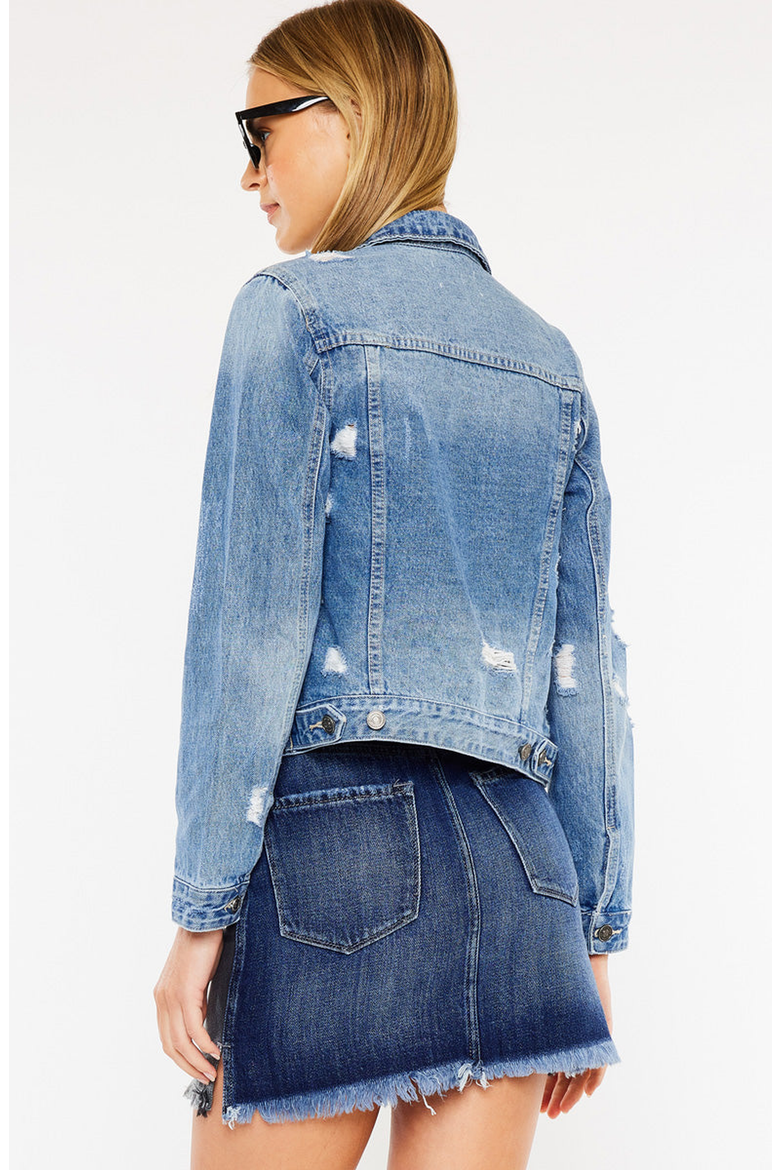Henney Classic Trucker Jacket, Alternate, color, Medium Wash