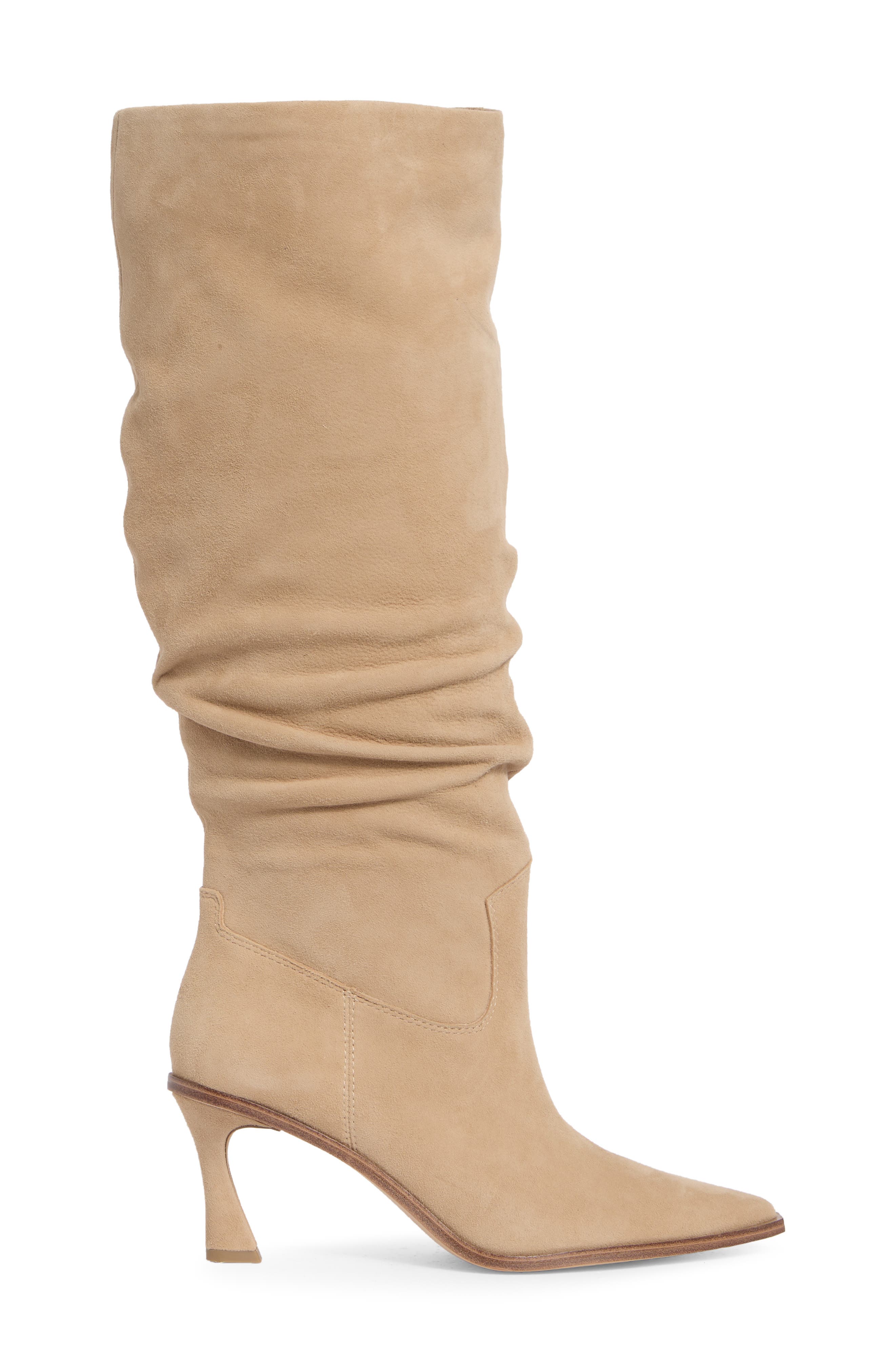 Kindre Wide Calf Leather Boot, Alternate, color, TORTILLA