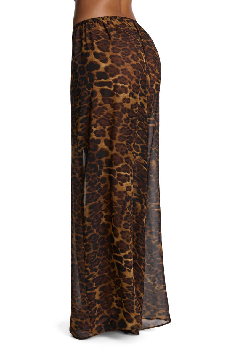 Naked Wardrobe Pleated Chiffon Wide Leg Pants, Alternate, color,