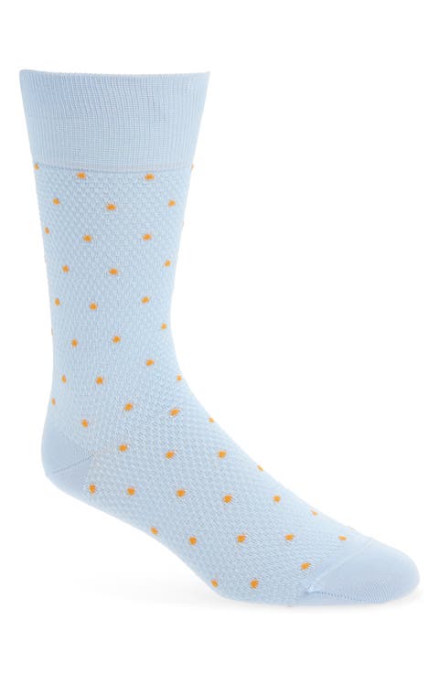 Naven Polka Dot Cotton Blend Dress Socks