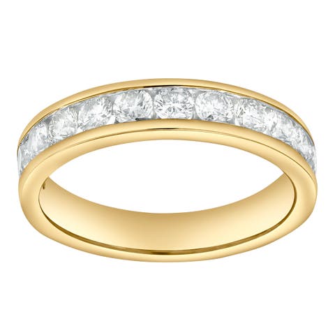 Celvyn 1.00 Ct Natural Diamond Band 14K Gold Ring