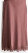 H&M Lace-trimmed Slip Skirt