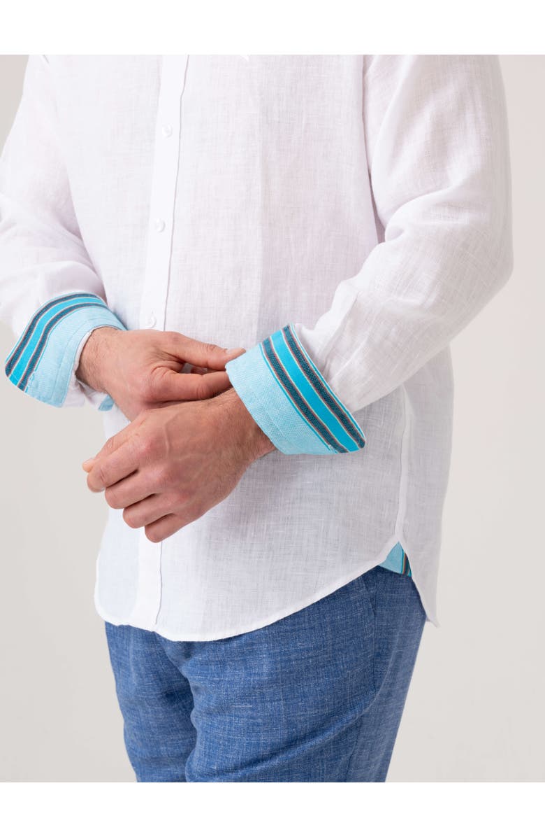 Koy Clothing Classic Linen Long Sleeve Shirt, Alternate, color, White