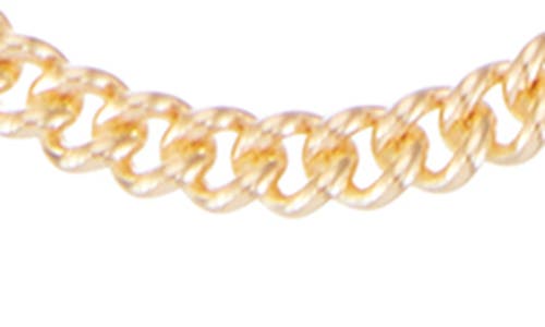 Fuzion Creations Curb Chain Necklace In Yellow