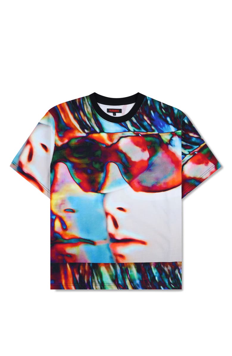 PLEASURES Psycho Heavyweight Cotton T-Shirt, Alternate, color, White Multi