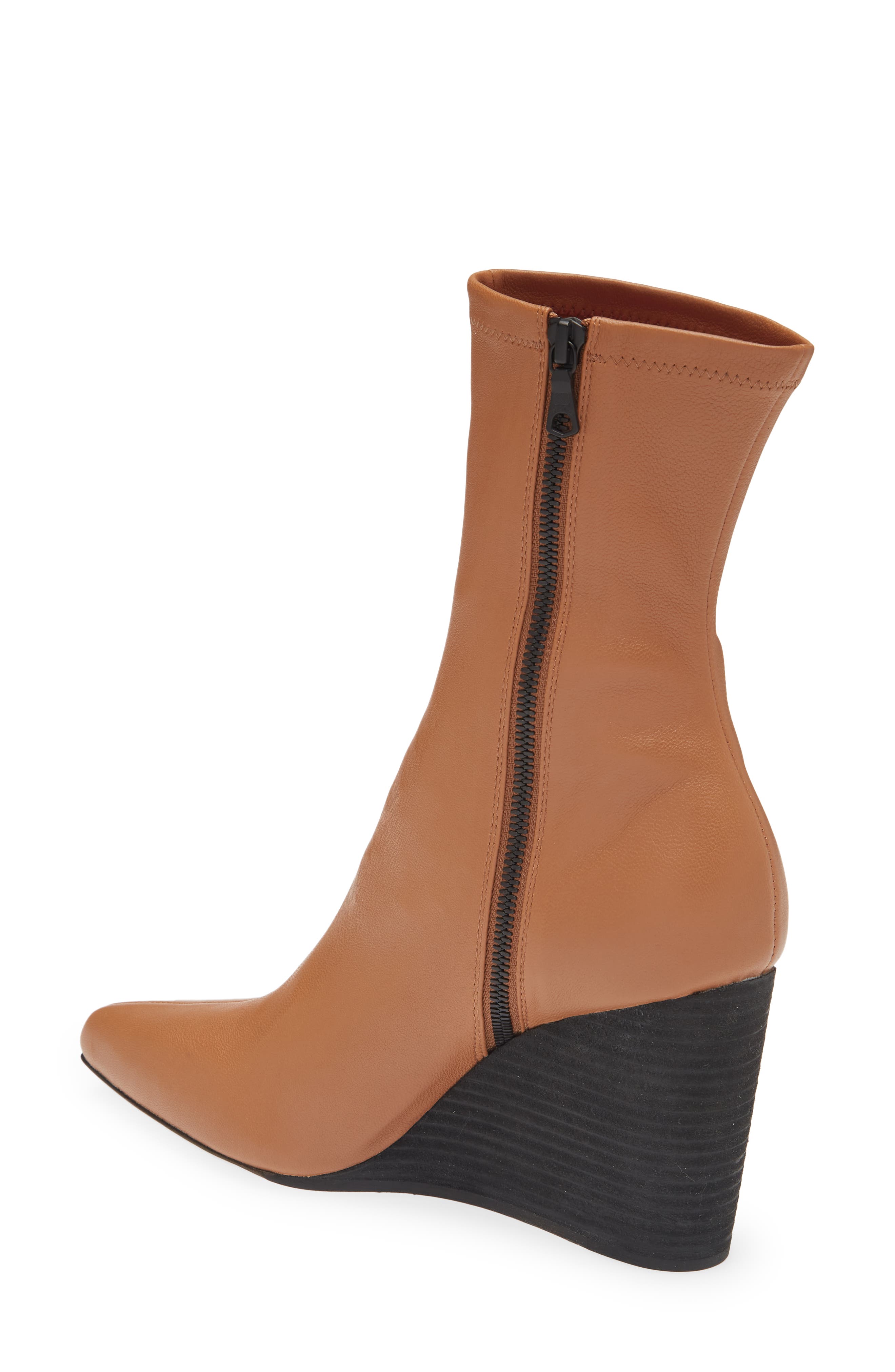 Phoenix Wedge Heel Bootie, Alternate, color, TOBACCO LEATHER