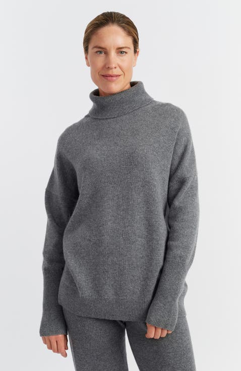 Pure Cashmere Roll Neck Sweater