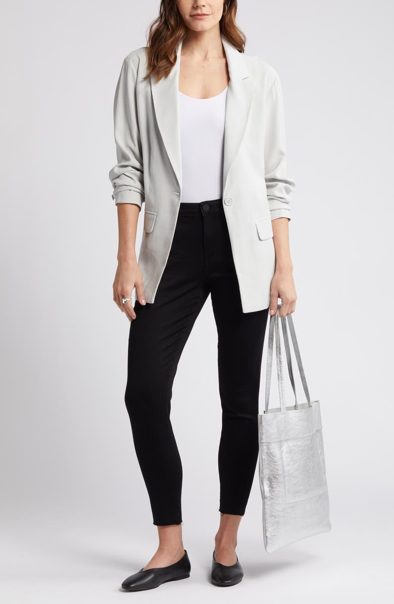 KUT from the Kloth Donna High Waist Ankle Skinny Jeans, Main, color, Black