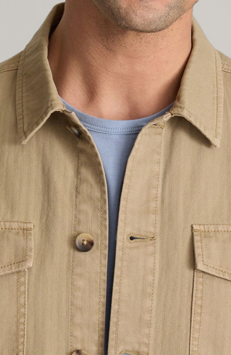 UNTUCKit Chadwick Herringbone Overshirt, Alternate, color, Khaki