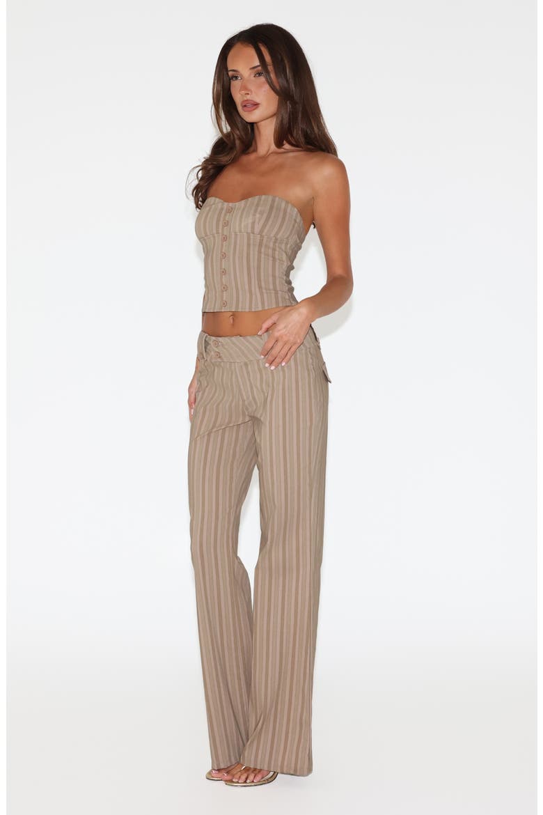 Kittie Flare Pants, Alternate, color, TAUPE STRIPE