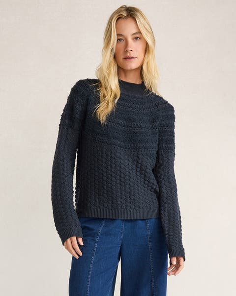 Heirloom Mixed Stitch Crewneck Sweater