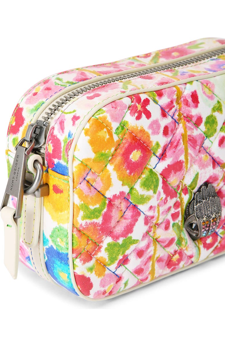 Kurt Geiger London Floral Couture Small Kensington Quilted Camera Bag, Alternate, color,