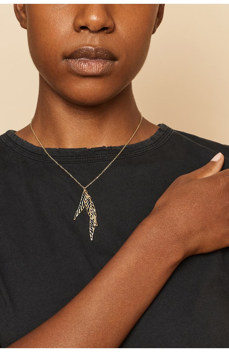 Oradina 14K Yellow Gold Dante Pendant Necklace, Alternate, color, 