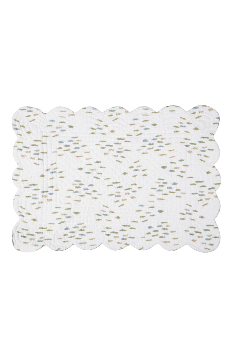 C&F Home Cannon Beach Placemats, Set of 6, Alternate, color, Green