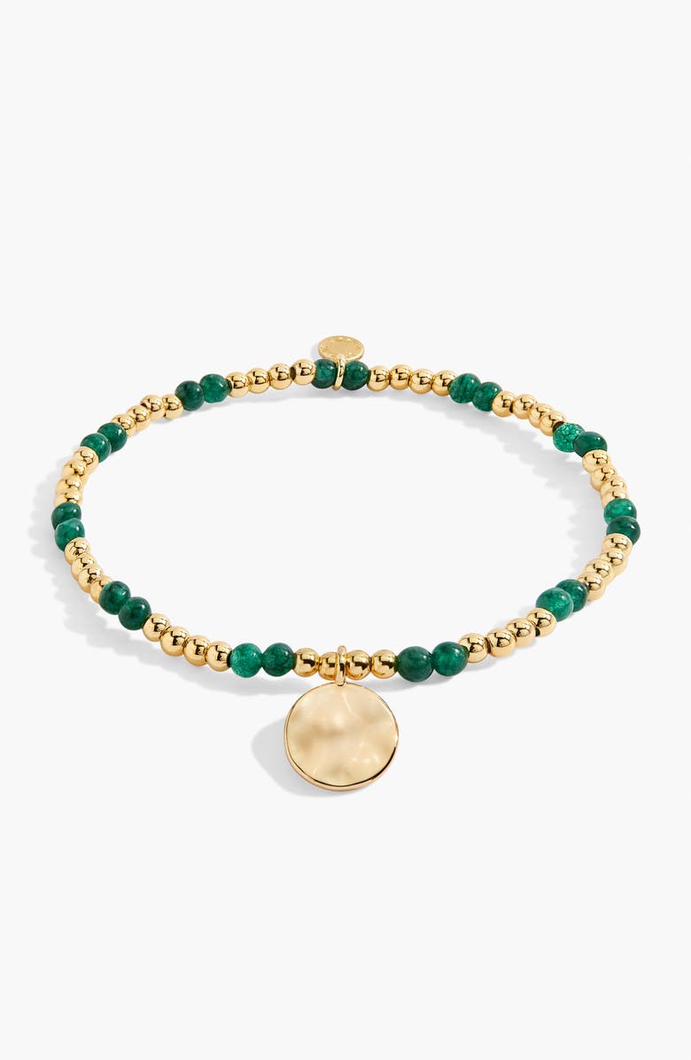 A Littles & Co Birthstone A Little May Bracelet in Gold-Tone Plating, Main, color, Metallic Gold