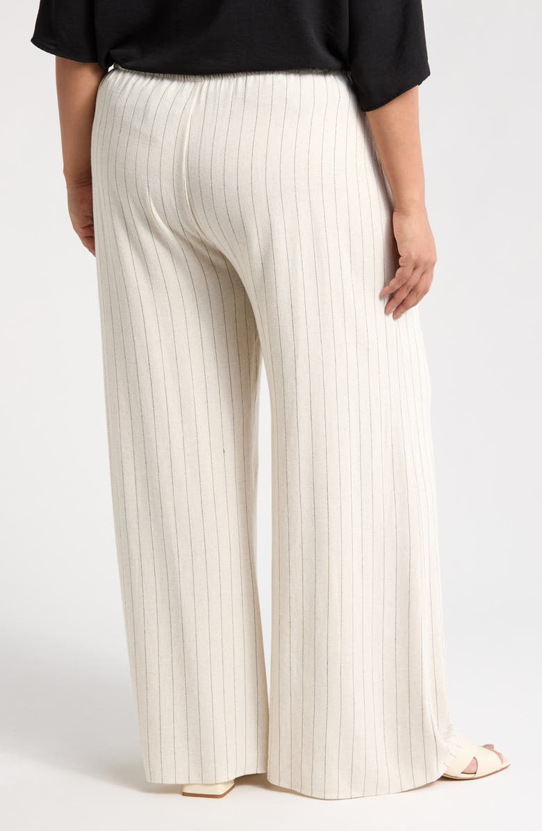 Renee C Stripe Wide Leg Pants, Alternate, color, Linen