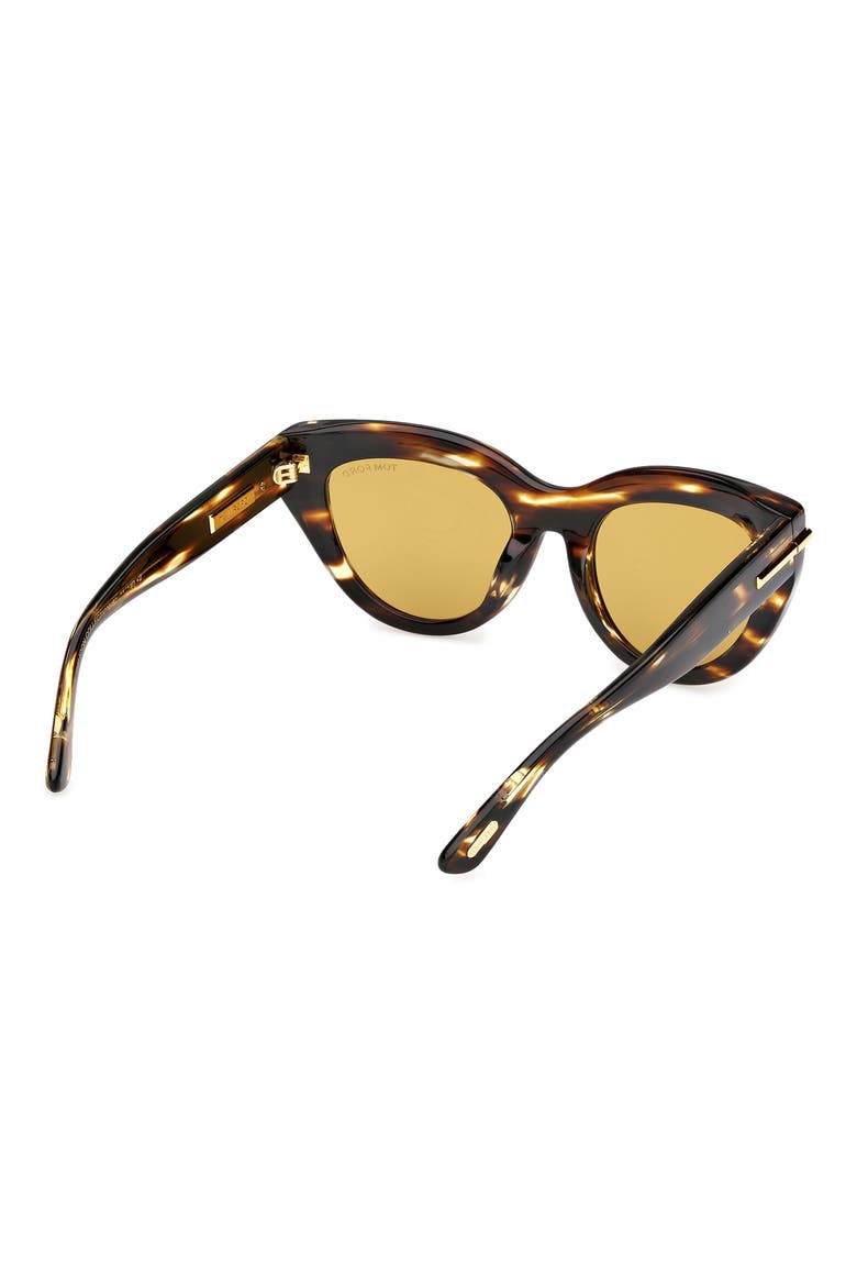 Icon 52mm Cat Eye Sunglasses, Alternate, color, COLOURED HAVANA / BROWN