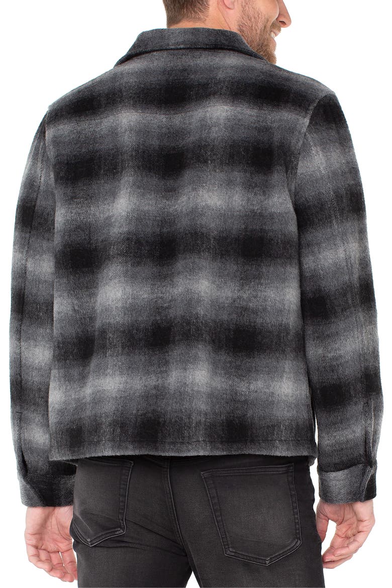 Wool Blend Zip Jacket, Alternate, color, BLACK GREY MULTI