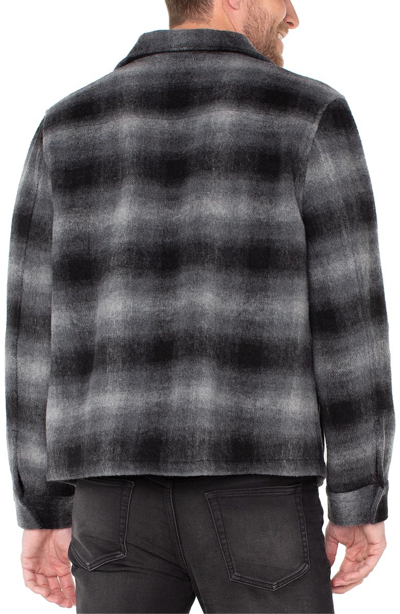 Liverpool Wool Blend Zip Jacket, Alternate, color, Black Grey Multi