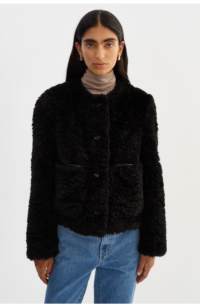 LAMARQUE Emilia | Faux Fur Jacket, Main, color, Black