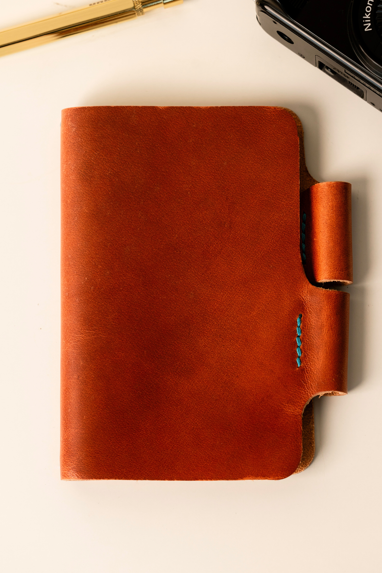 The Companion Butterfly Close Pocket Leather Journal, Alternate, color, English Tan