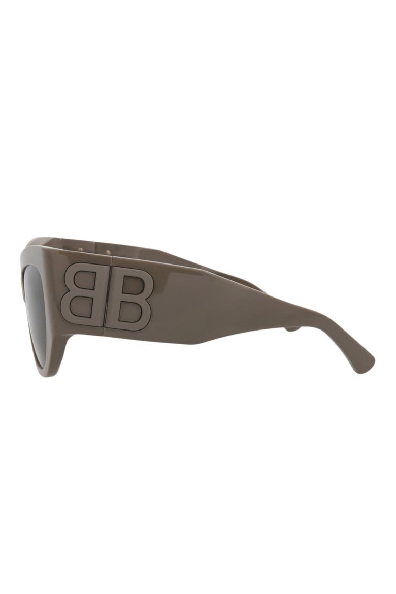 55mm Oval Sunglasses, Alternate, color, BROWN BROWN GREY