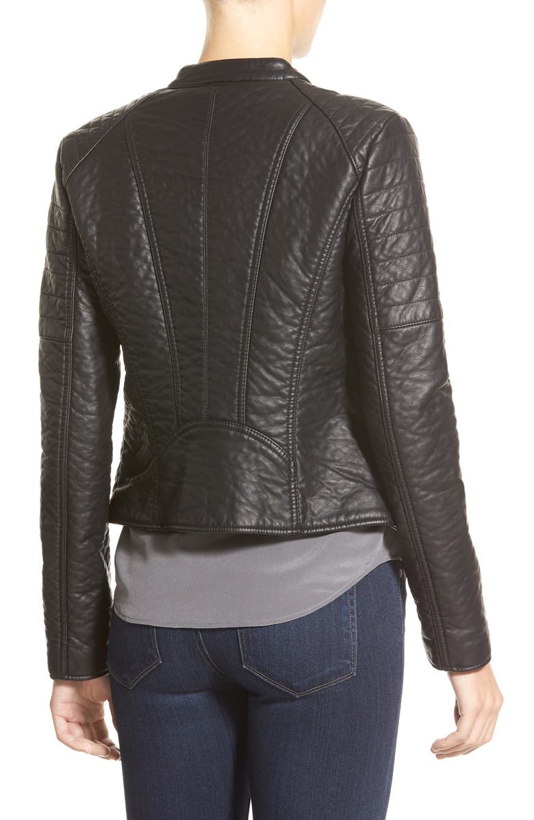 Marc New York 'George' Faux Leather Moto Jacket, Alternate, color, 