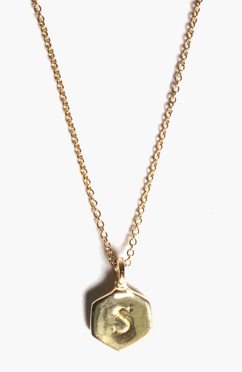 Odette New York Monogram Charm Necklace In Letter S