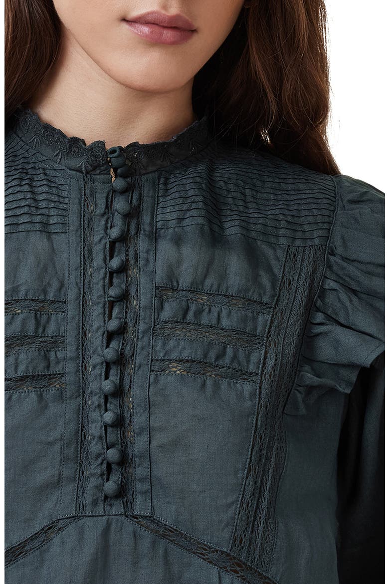Heather Ruffle Top, Alternate, color, BLUEBERRY BLUE