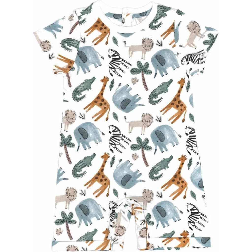 Norani Baby Organic Romper In Safari Animals