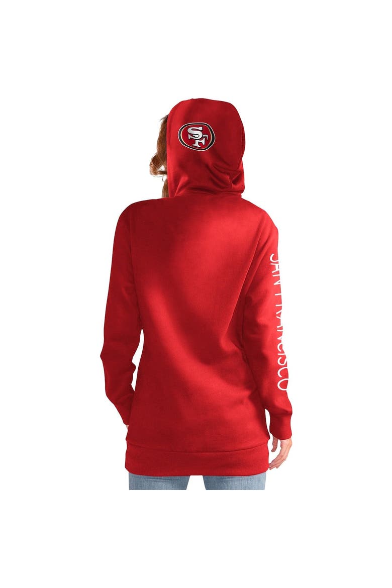 Women's G-III 4Her by Carl Banks Scarlet San Francisco 49ers Extra Inning Pullover Hoodie, Alternate, color, Scarlet