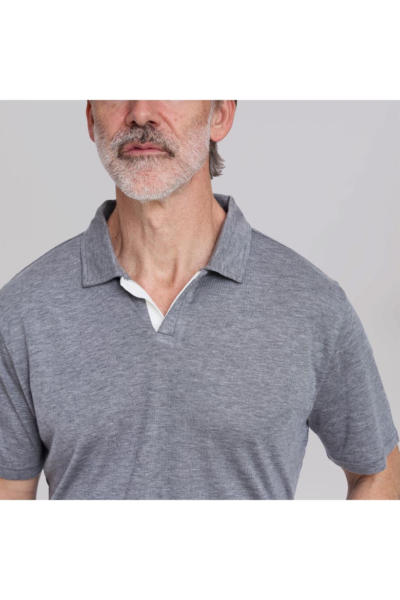 The Everett Johnny Collar Polo, Alternate, color, Grey