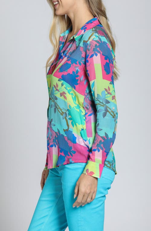 Apny Print Button-up Shirt In Multi