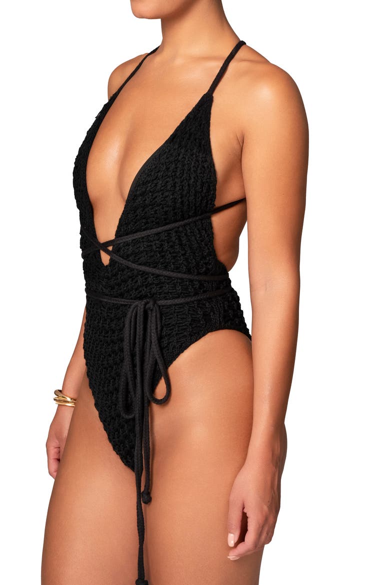 Kenna Knit Bodysuit, Alternate, color, BLACK
