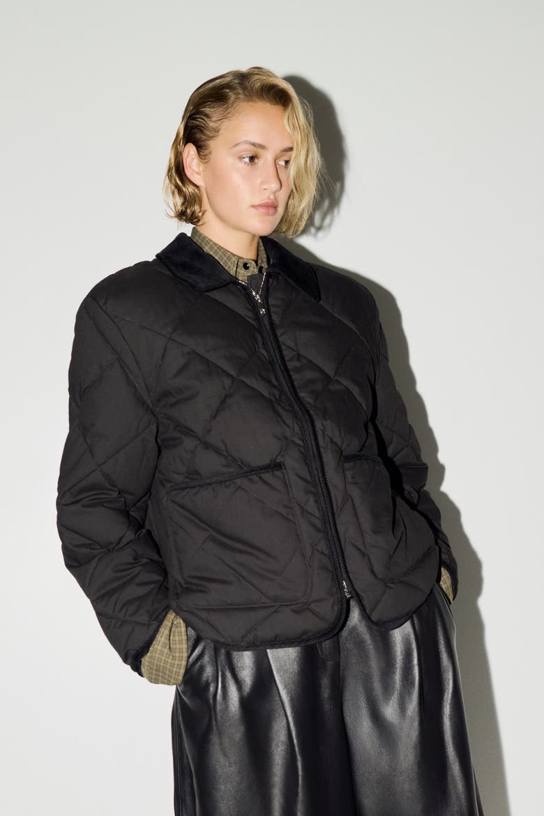 Quilted Jacket, Alternate, color, Black
