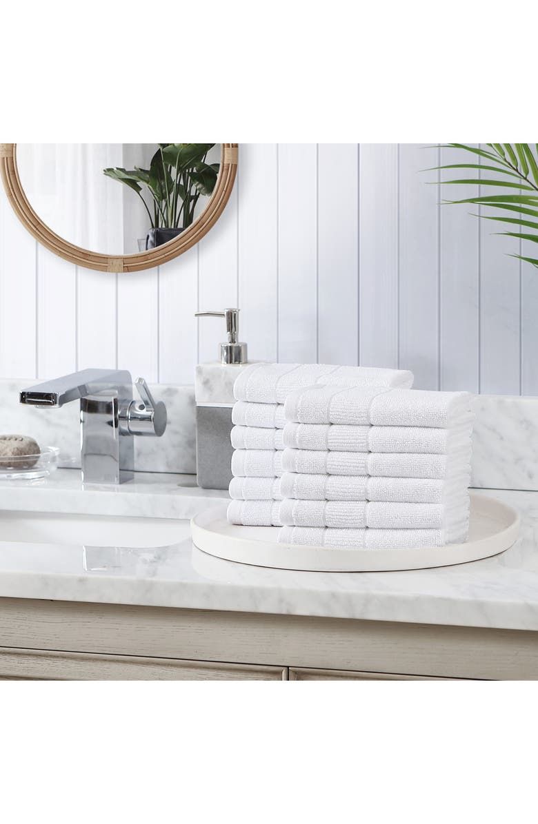 Tommy Bahama Island Retreat Set of 12 Washcloths, Alternate, color, White