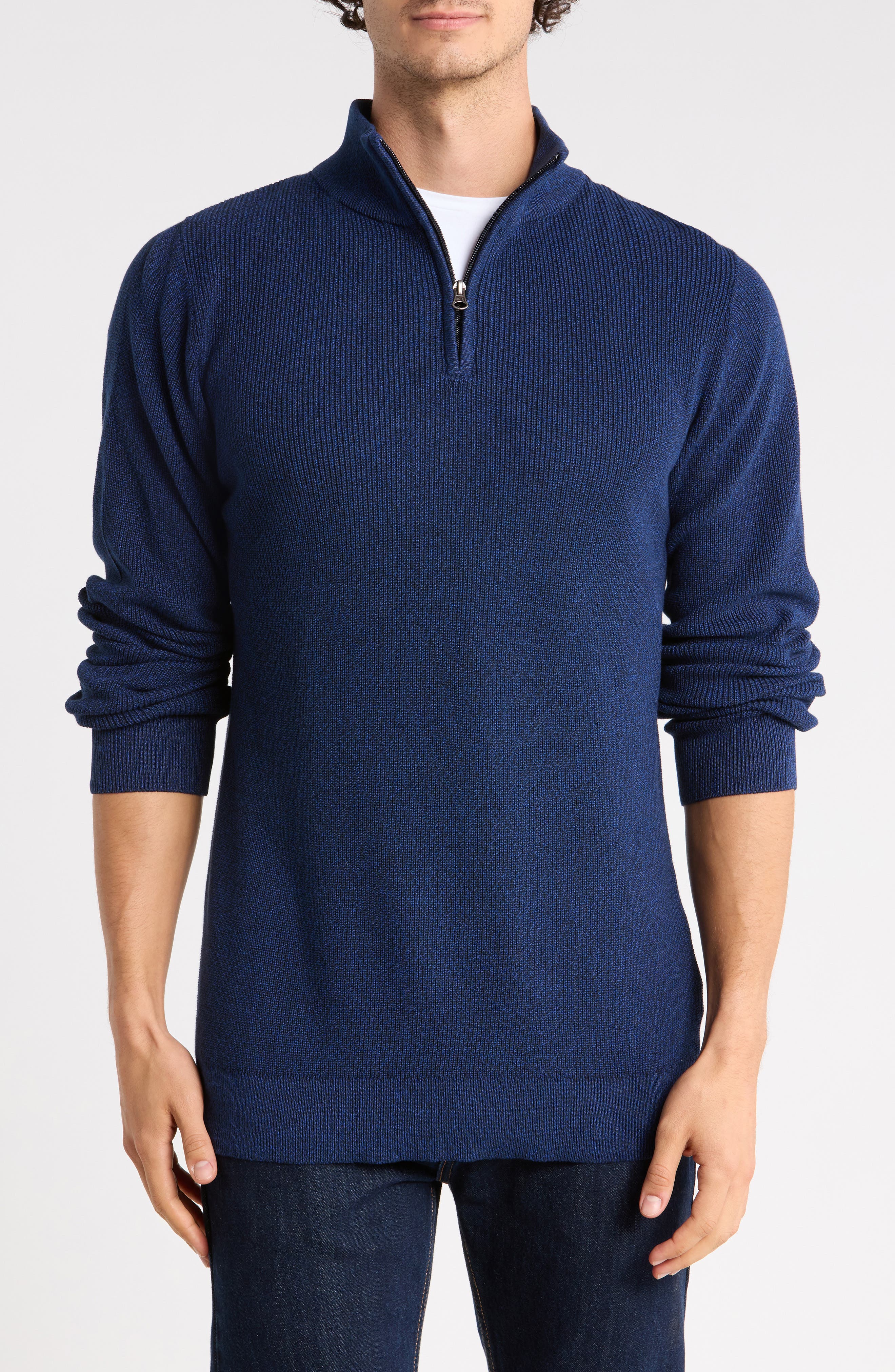 Malange Quarter Zip Cotton Sweater