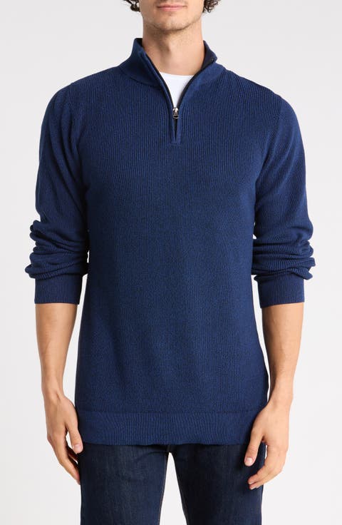 Malange Quarter Zip Cotton Sweater