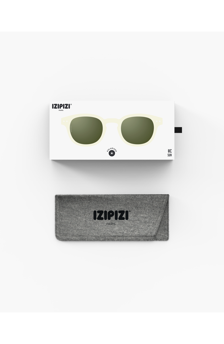 IZIPIZI #C 47mm Square Sunglasses, Alternate, color, Sandstorm Polarized