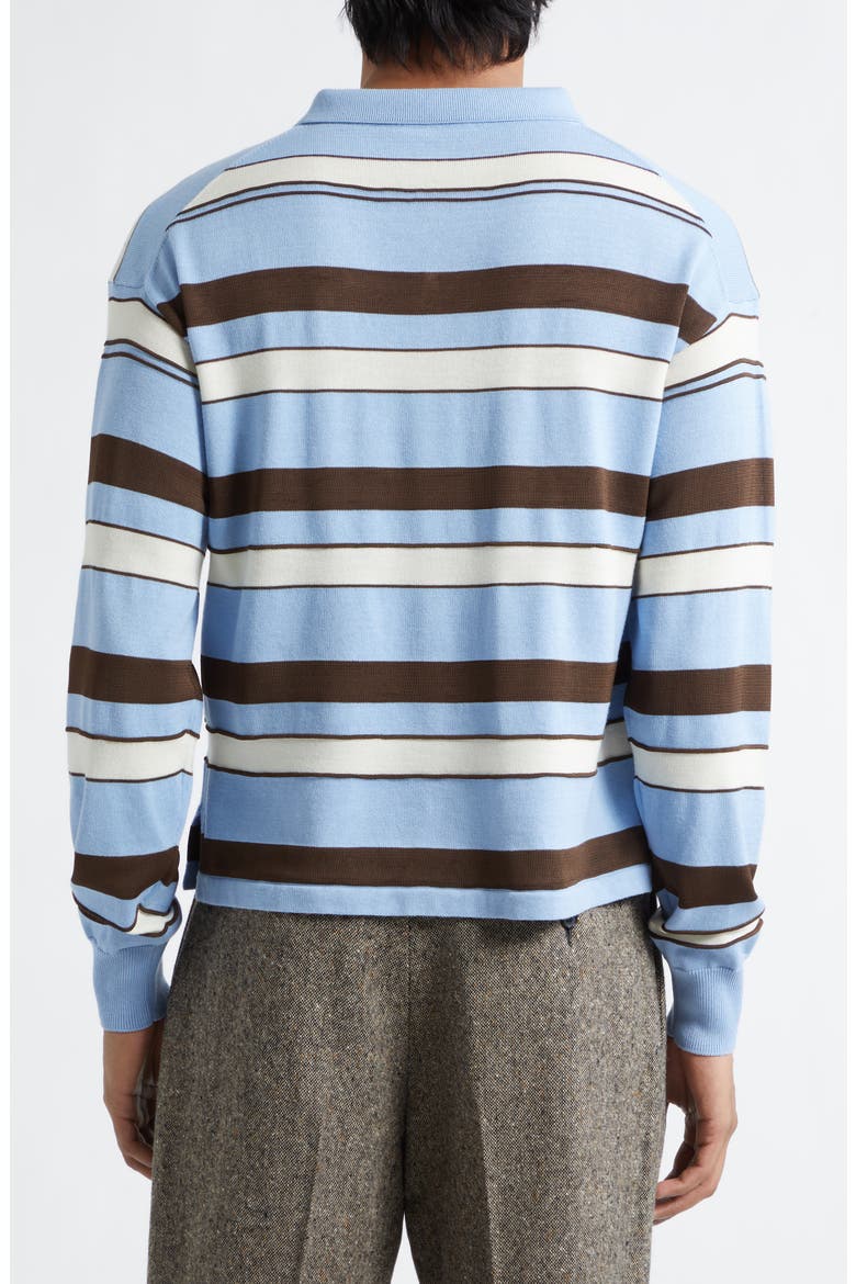 Rugby Stripe Polo Sweater, Alternate, color, MISTY BLUE