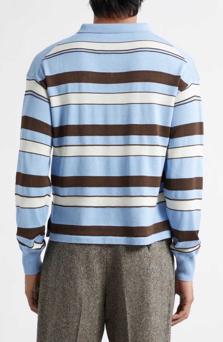 JW Anderson Rugby Stripe Polo Sweater, Alternate, color, Misty Blue