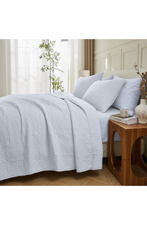Flavia Cotton Stitched Quilt