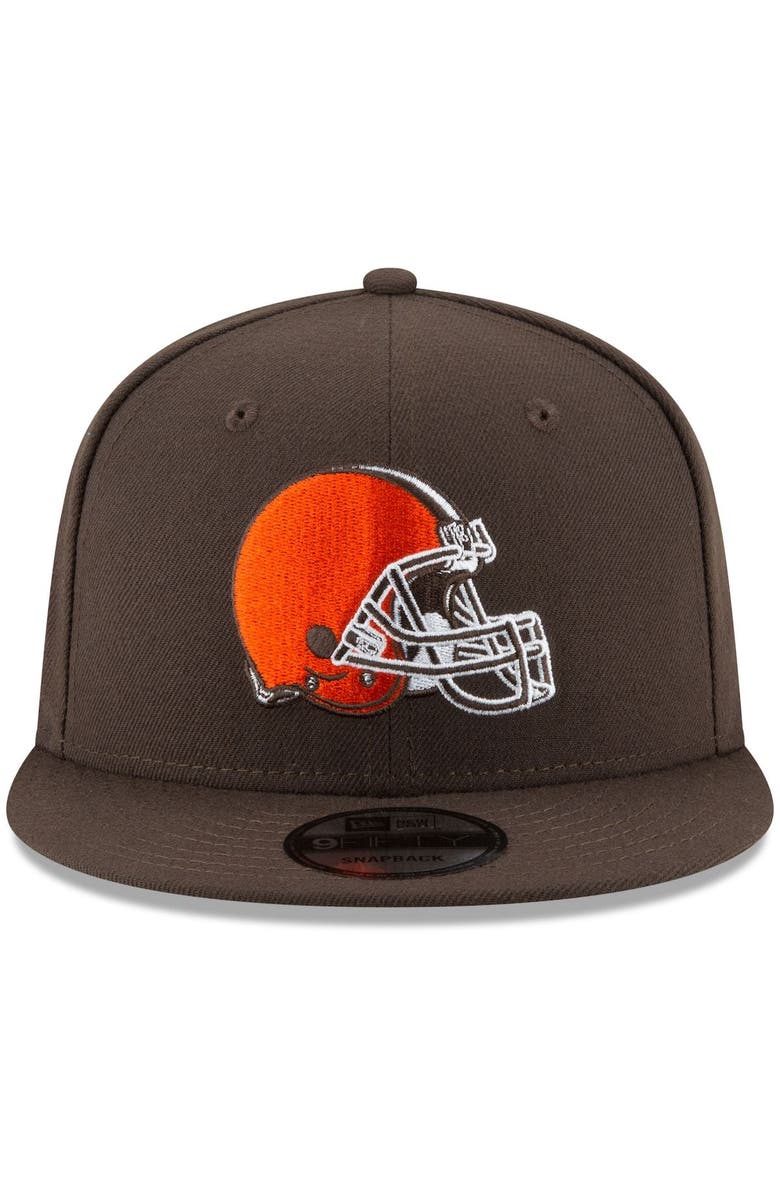 New Era Men's New Era Brown Cleveland Browns Basic 9FIFTY Adjustable Snapback Hat, Alternate, color,