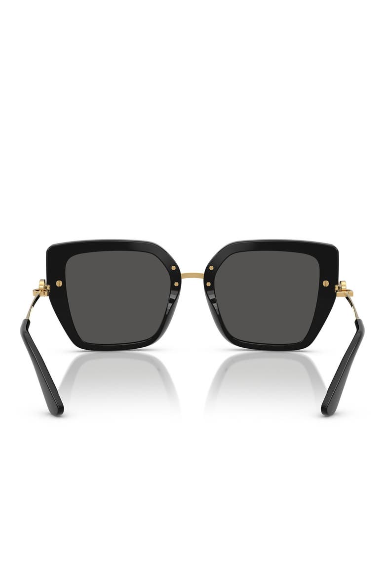 53mm Butterfly Sunglasses, Alternate, color, BLACK