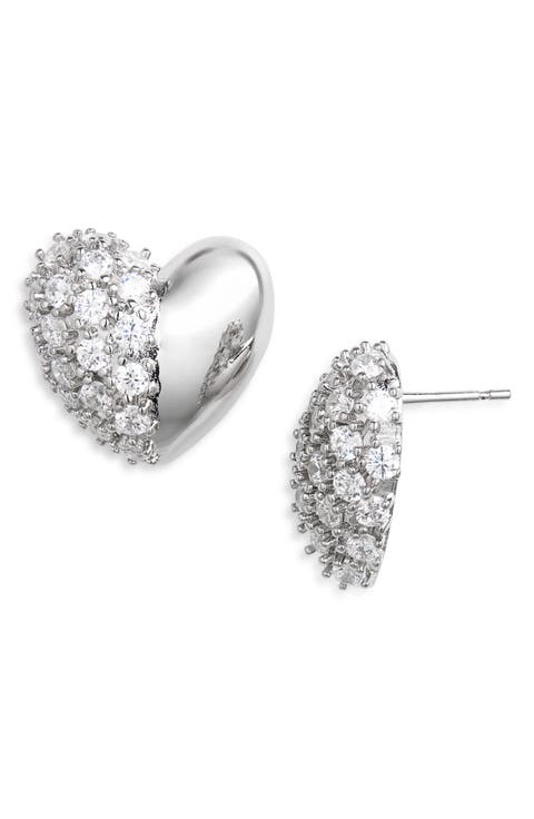 【Justine Clenquet】国内発送★Heart Crystal Earrings Justine Clenquet Heart Crystal Earrings | Shopbop