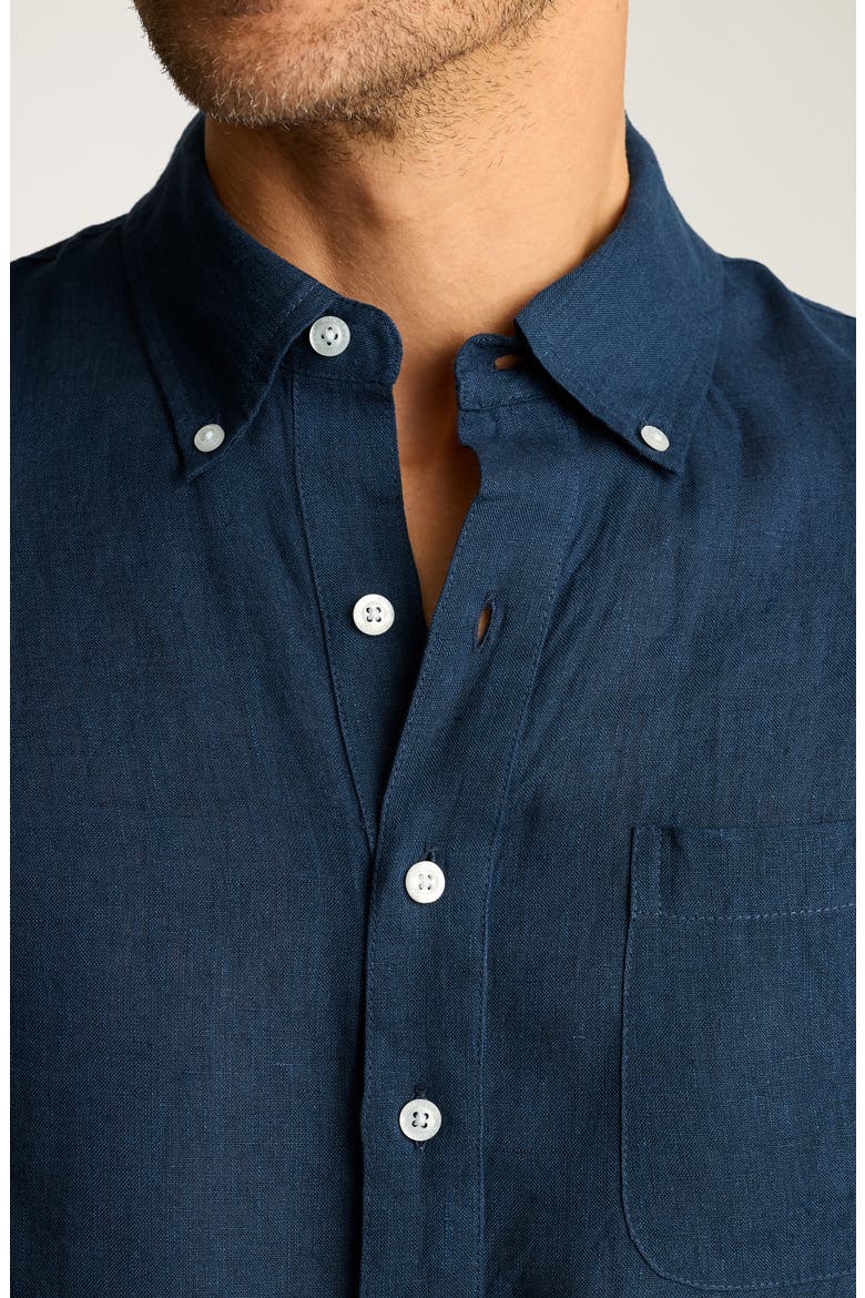 Everyday Linen Popover Shirt, Alternate, color, NAVY BLUE