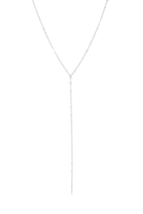 Set & Stones Phoebe Lariat Necklace In Silver
