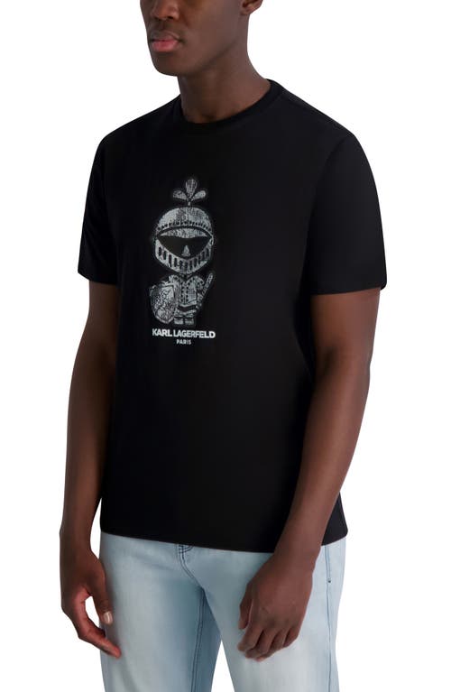 Karl Lagerfeld Paris Karl Armour Logo Patch T-shirt In Black